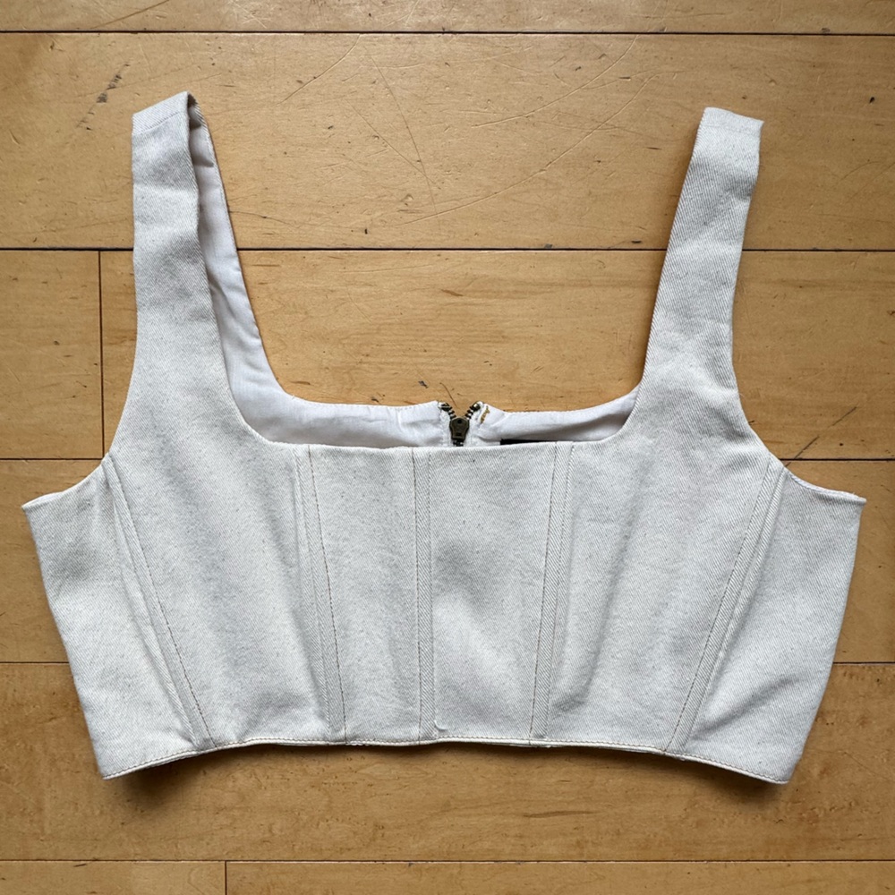 NWT Seven 7 For All Mankind corset top, bra tank, layering, structured, sz Large